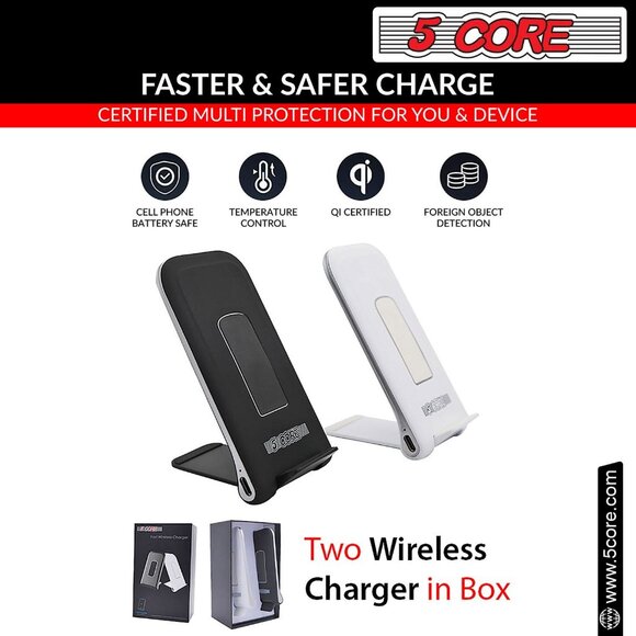 Wireless Charger 10W Fast Wireless Charging Pad Glass Top Pair Slim USB-C CDKW03 - Picture 4 of 9